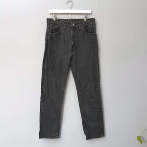 Vintage 90s Levi's 505 Black Wash Denim Jeans Straight Leg 33x32 (32x31.5)
